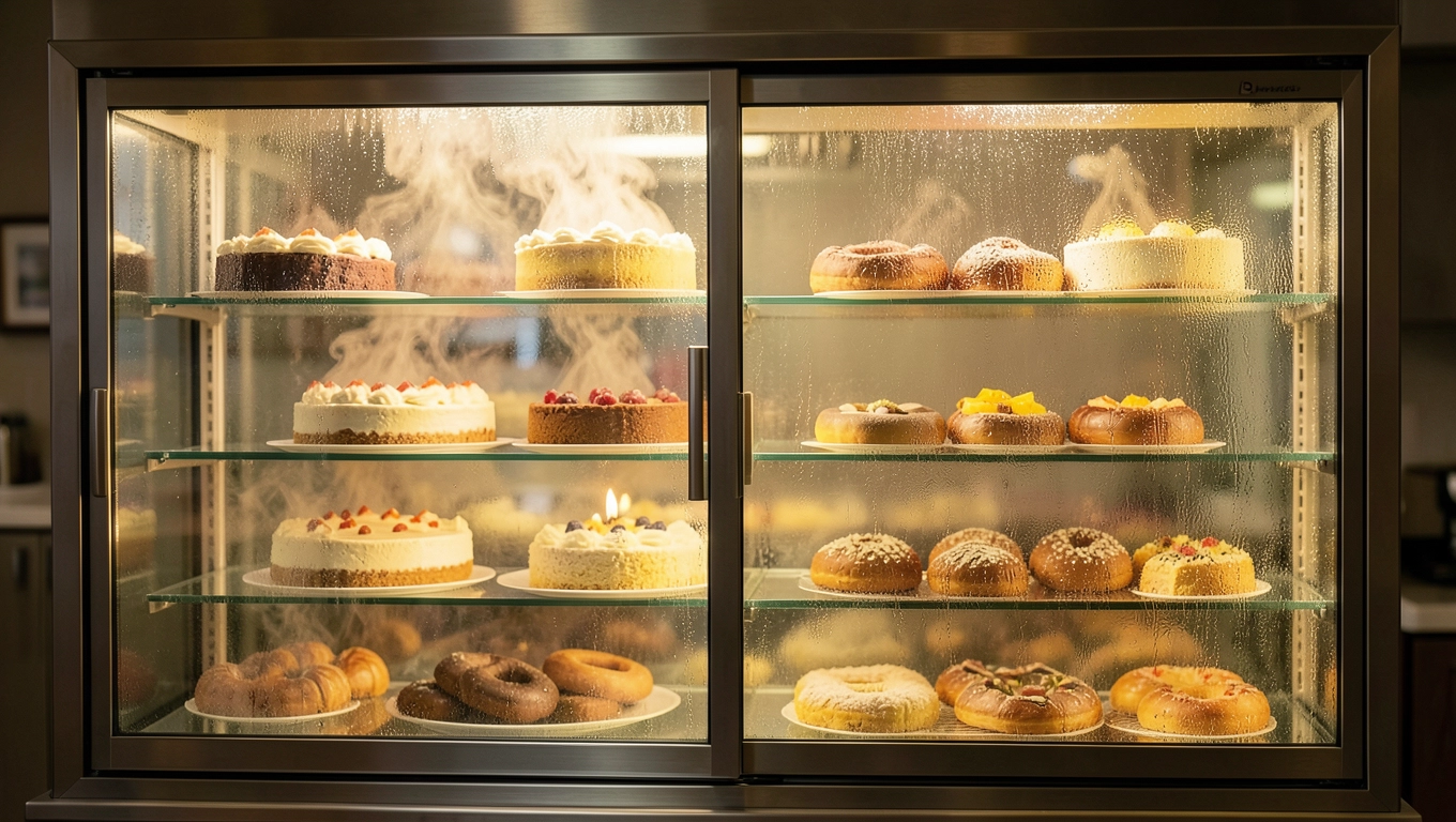 Witryna bufetowa grzewcza na ciasto