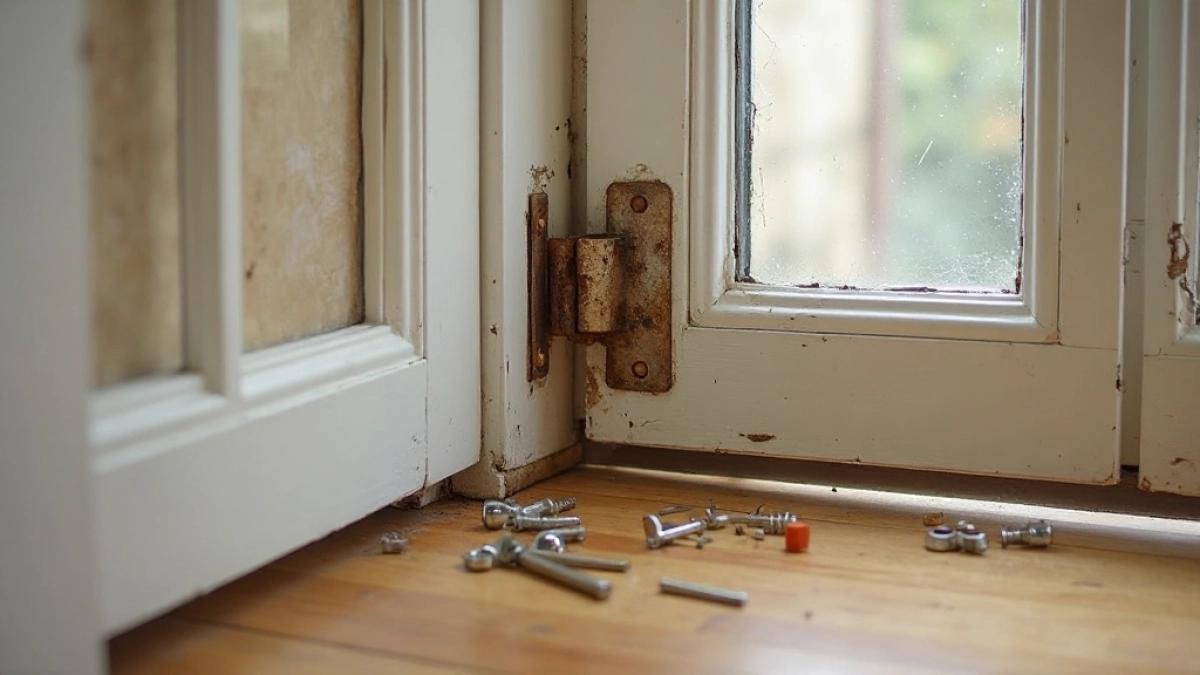 Wymiana dolnego zawiasu drzwi balkonowych