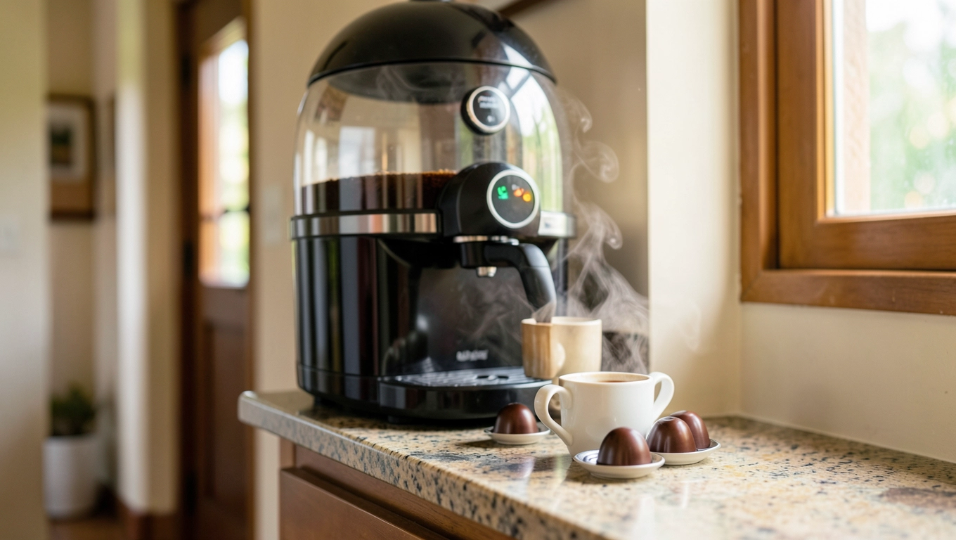 Zdjęcia ekspresu na kapsułki bungalowu