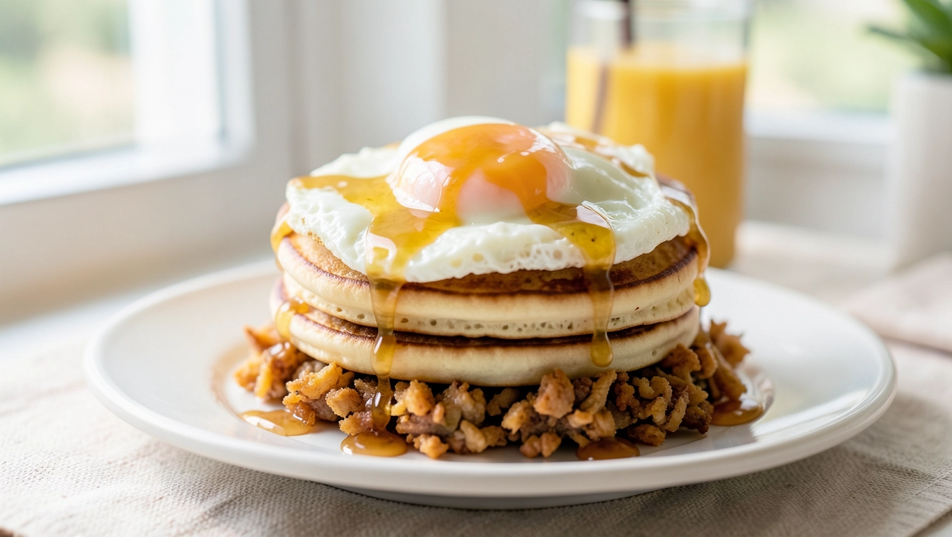 Akcesoria do podania pancakes, jajek i hash browns