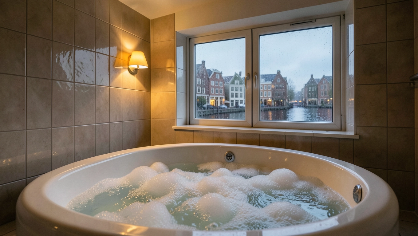 apartament gdansk z jacuzzi w pokoju