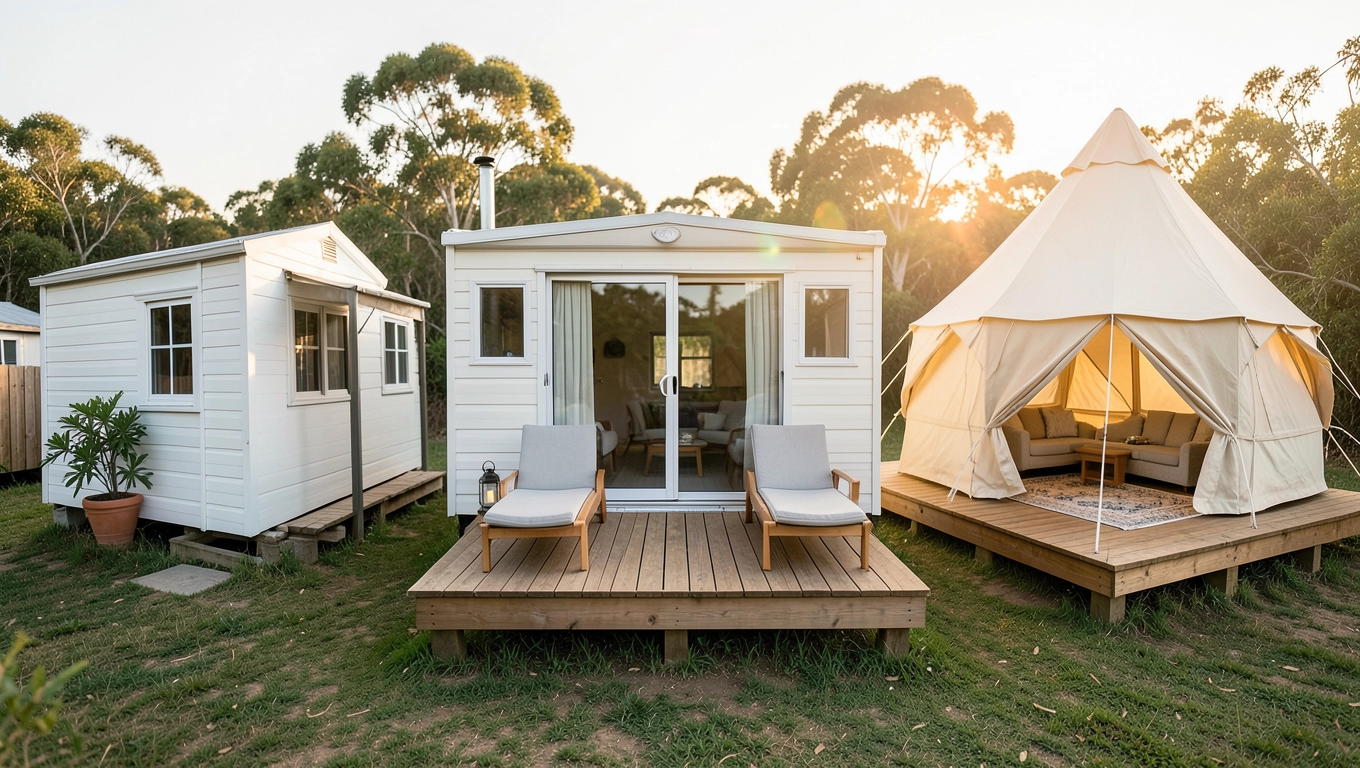 Bungalow Standard vs Premium Mobile Home vs Lodge Tent