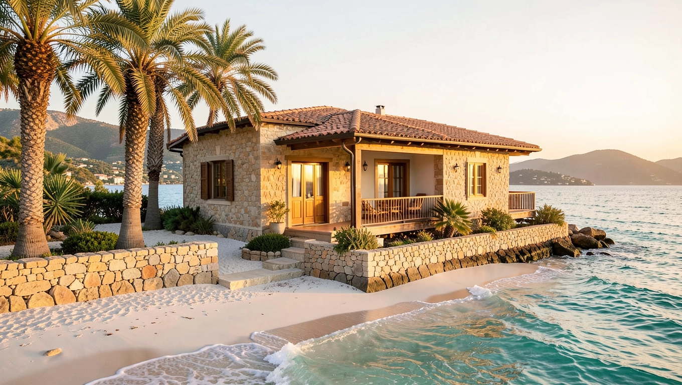 Bungalow z prywatną plażą w Turcji