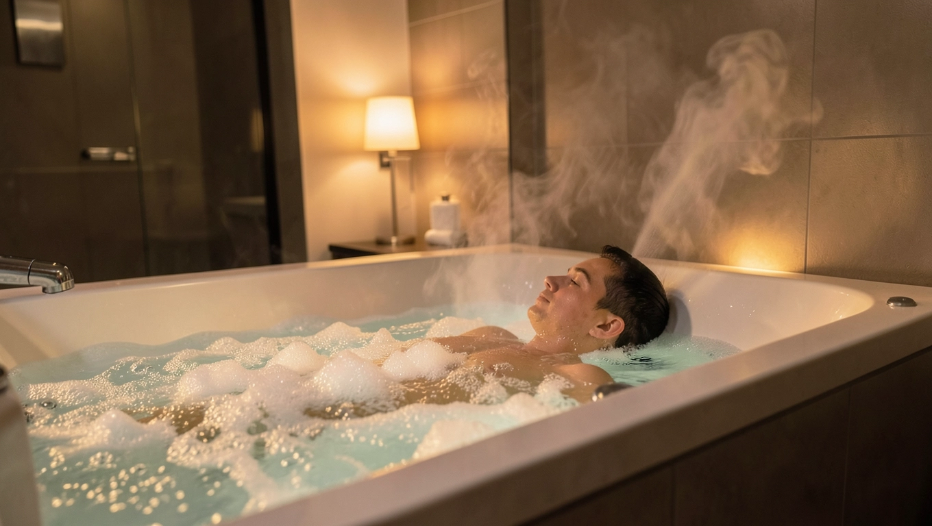 Jacuzzi w prywatnym apartamencie relaks