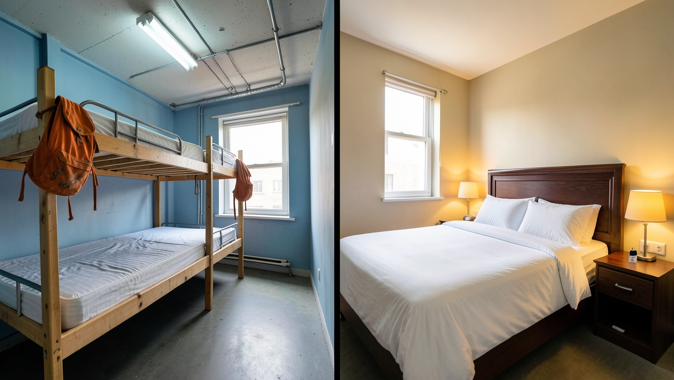 Pokój dwuosobowy w hostelu vs hotel co wybrać w Warszawie