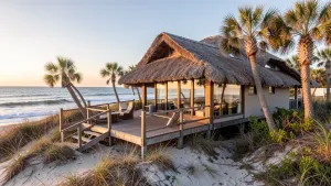 bungalow on ocean