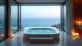 Hotel z jacuzzi w pokoju nad morzem