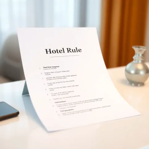Regulamin hotelowy wzór
