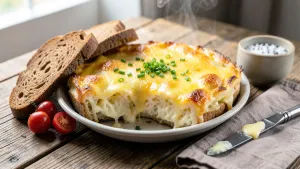 zapiekanka jajeczna na śniadanie